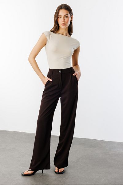GENIUS STORE بنطلون بالازو نسائي مقاس كبير PANTS-001