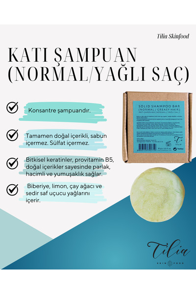 Tilia Skinfood Katı Şampuan (normal / Yağlı Saç )