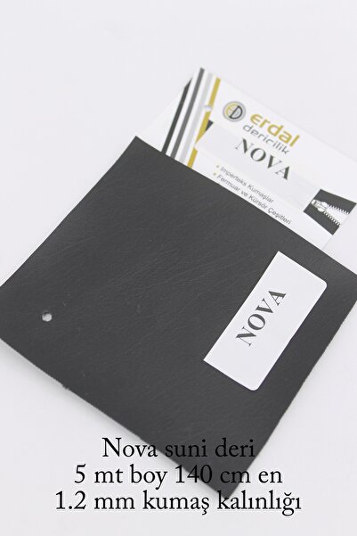 ERDAL DERİCİLİK Nova Τεχνητό δέρμα μήκους 5 μέτρων, πλάτους 140 εκ., μαύρο χρώμα