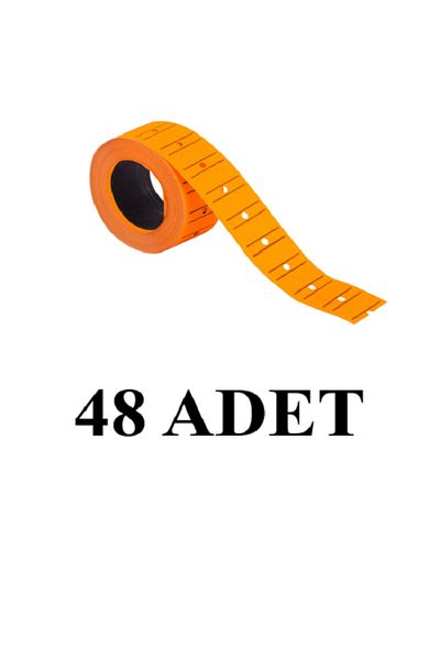 KRAF 48 Pieces 12X21 Motex Phosphorescent Orange Price Tag
