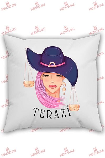 HEDİYELİKS Horoscope Themed Libra Gift Pillow