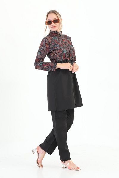 Paleys Mayo Πλήρως καλυμμένο καφέ μαγιό Αλεξίπτωτο Hijab Textile Shoes