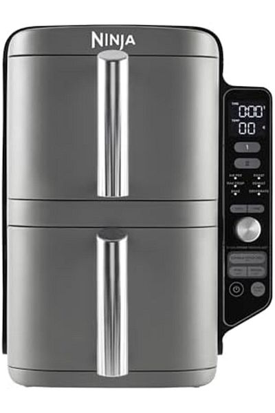 NINJA Double Stack XL Air Fryer, Vertical Dual Drawer Air Fryer with 4 Cooking Levels, 2 Drawers