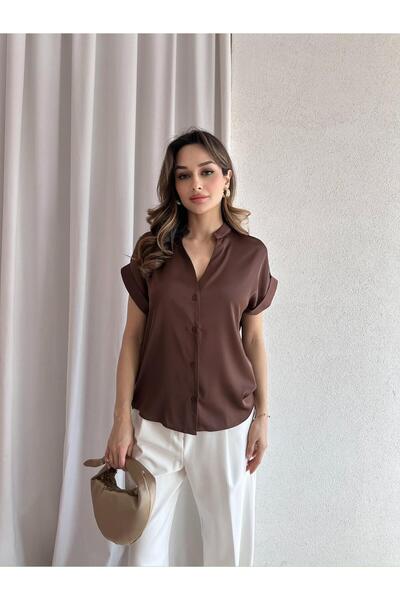 Mooi Butik Πουκάμισο CELLA 2093 - Πικρό καφέ