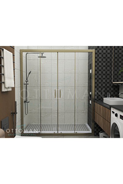 Genel Markalar İKİ DUVAR ARASI BRONZ PROFİL ŞEFFAF CAM DUŞAKABİN h:190 150-200