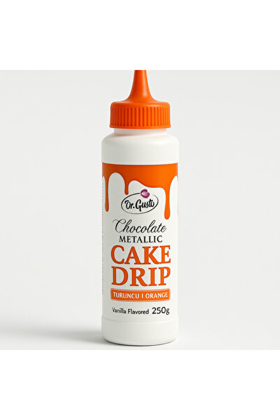 Dr. Gusto Cake Drip Metalik Turuncu 250 gr