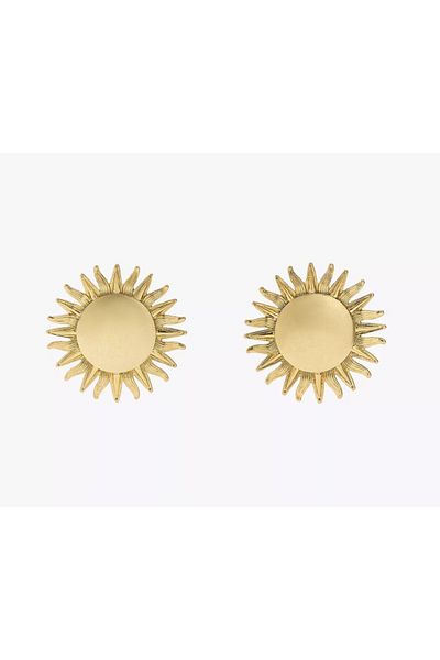 CHARMLUCKY Steel Sun Earrings