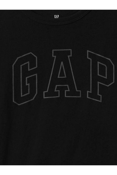 GAP تي شيرت أسود بشعار الفجوة للأولاد