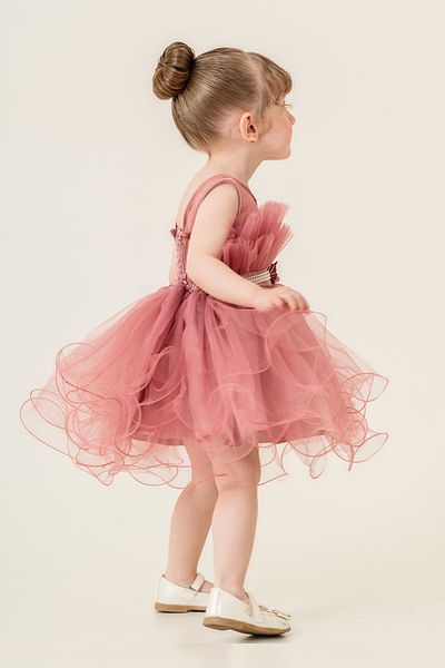 happyTekstil Girl's Evening Dress - Dusty Rose