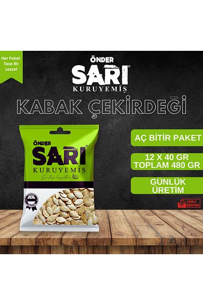 Önder Sarı Kuruyemiş Pumpkin Seed Nuts 40 Gr