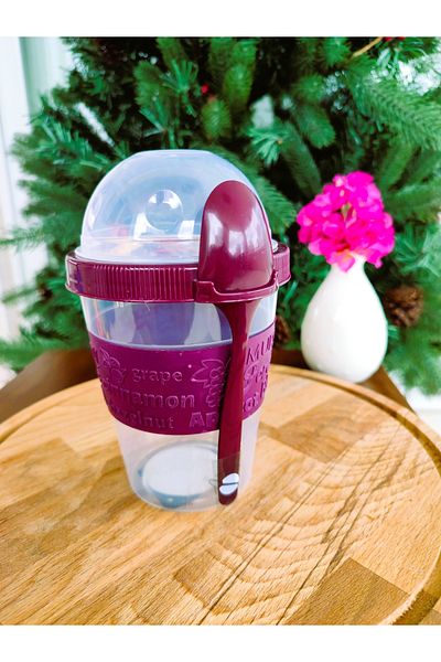 Madame Coco Pansy Snack Container with Spoon 600 ml 213Jseri