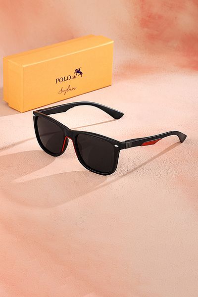 Polo Air Plg-2097C3 Men's Sunglasses Polarized Lightweight Color Black Red