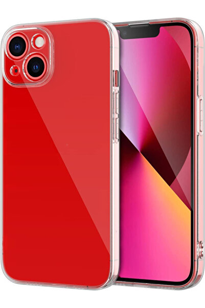 Caseji iPhone 13 Mini Şarj Yeri Tıpalı Şeffaf Kılıf