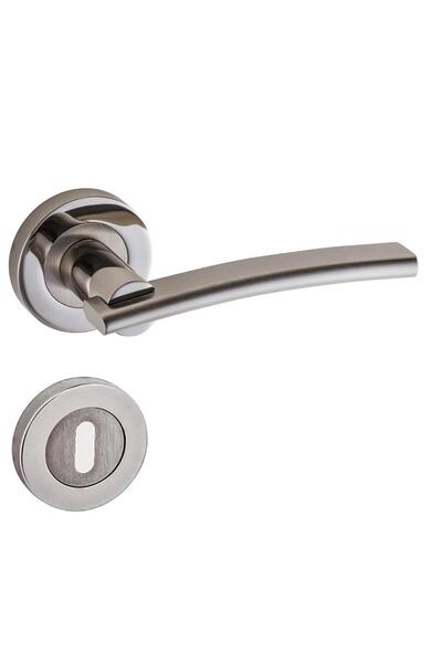 EYMEN YAPI Doğanlar Lale Lüx Rozetli Kapı Kolu Nikel Saten Oda