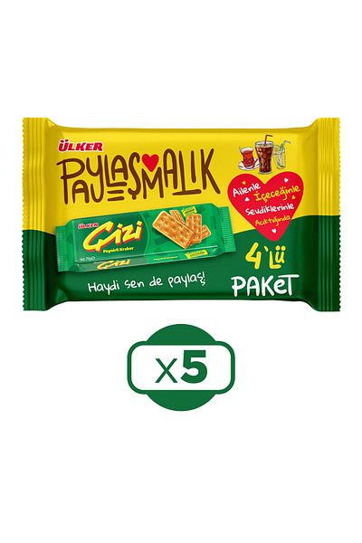 Ülker Ülker Çizi Cheese Crackers 4 Pack 280 Gr X 5 Pieces