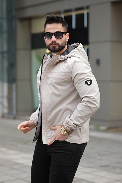 Moderk Αδιάβροχο εξωτερικού χώρου Εποχιακή κουκούλα με εσωτερική τσέπη Αντιανεμικό ανδρικό ανεμοθραύστη ειδικής σειράς