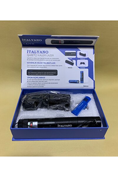 abnturk Şarjlı Anahtar Emniyetli Yeşil Poınter Yüksek Güçlü İşaretçi Kalem Lazer 5000 Metre Menzil