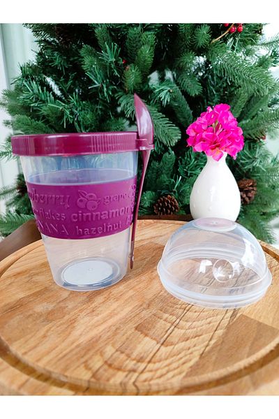 Madame Coco Pansy Snack Container with Spoon 600 ml 213Jseri
