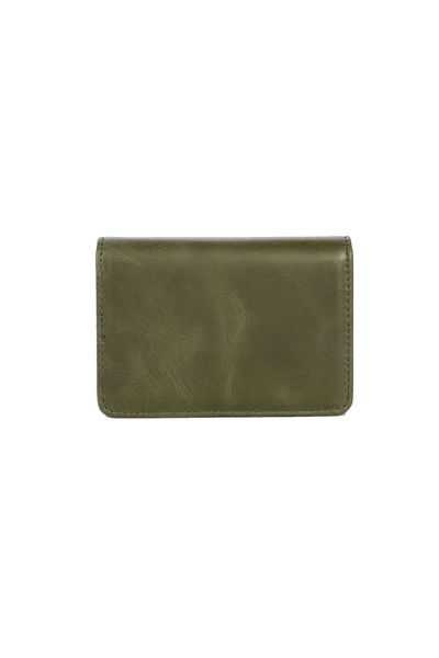 Karalı Deri Portofel pentru carduri Karalı Green Crazy Leather Box K609-7