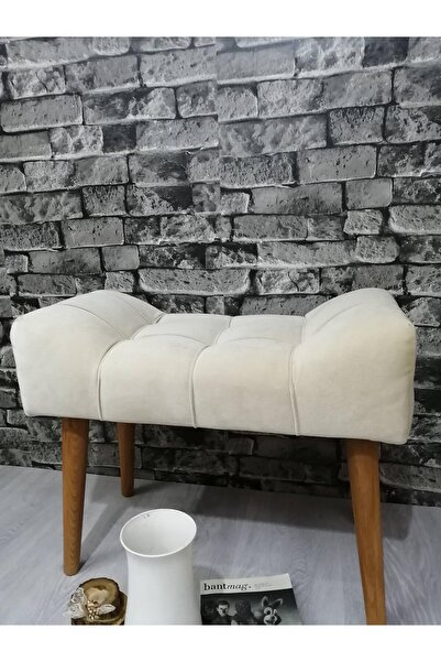 arkın koltuk döşeme puf, puf . bej ahşap ayak çima dikiş spor modern tasarım