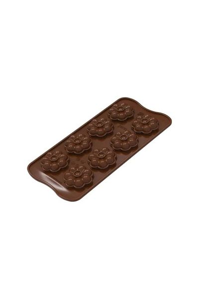 silikomart Formă de silicon pentru praline, Choco Flower, 8 cavități, ø38x12h mm