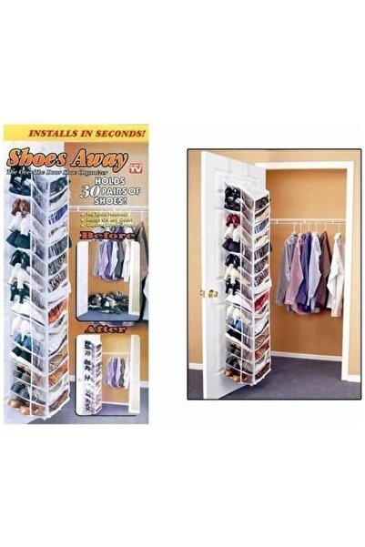 AS SEEN ON TV ShoesAway Hanging Organizer Organizes 30 Pairs Over-the-Door Cl...