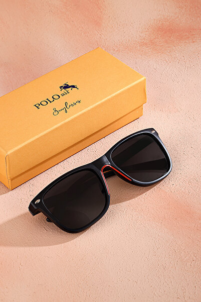 Polo Air Plg-2097C3 Men's Sunglasses Polarized Lightweight Color Black Red