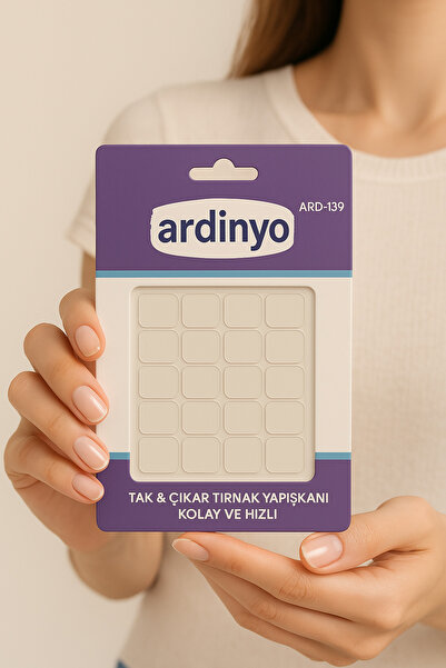 Ardinyo 96 Adet Zararsız Tırnak Yapıştırıcı Sticker Çift Taraflı Tak Çıkar Tırnak Yapıştırma Bandı