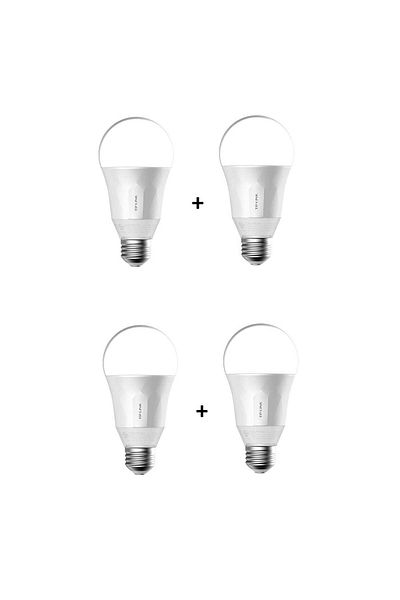 TP-LINK LB100 Smart Wi-Fi Dimmable LED Light Bulbs for Energy-Efficient Lighting, Pack of 4, White