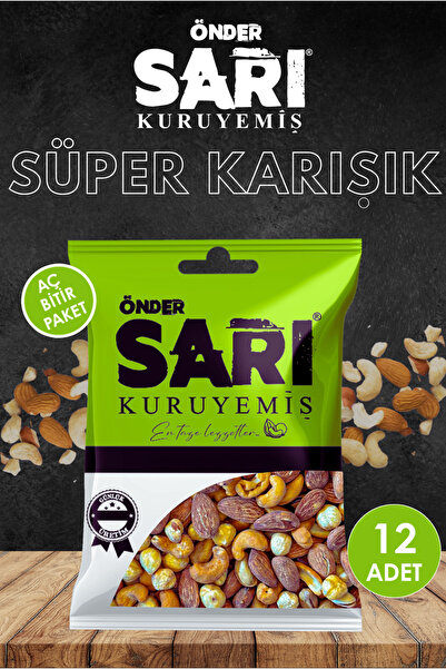Önder Sarı Kuruyemiş SÜPER KARIŞIK KURUYEMİŞ 40 GR X 12 ADET AÇ BİTİR PAKET