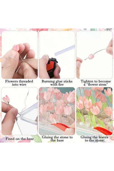 Store El Yapımı Sonsuz Lale Gece Lambası Demonte