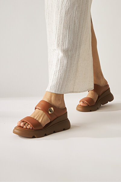 Limoya Susi Taba High Heeled Fluffy Women's Slippers Opportunity Product