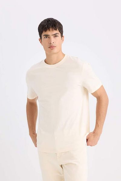 DeFacto Beige Men's T-Shirt