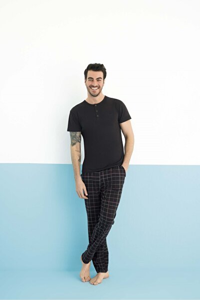 AYGEBU Σετ ανδρικής πιτζάμες με κοντό μανίκι AYDOĞAN