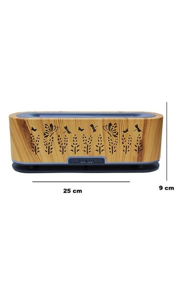 hediyeconcepti ناشر روائح خشبي 200 مل، مرطب لهب ثلاثي الأبعاد، سطح مكتب منزلي