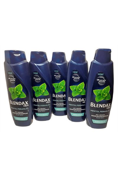 Blendax Menthol Freshness - 4 in 1 Shampoo with Mint Extract 470 ML x 5 Pieces