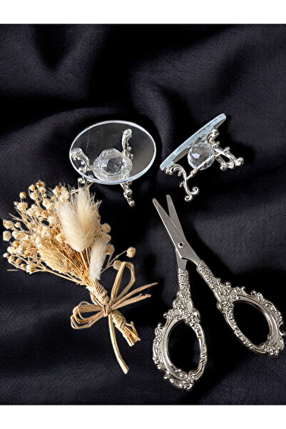 AYZ HOME 2li Yüzük Yükseltici-Makas- Çiçek / İsteme Söz Nişan Aksesuarları