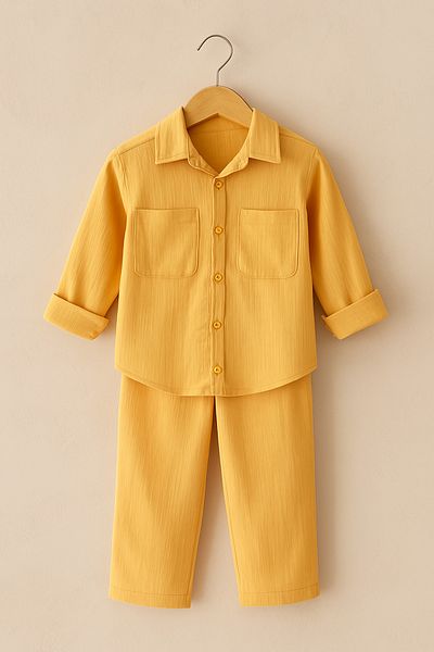 Sipsirin 100% Cotton Muslin Fabric Shirt Set – Girls Boys Ages 3-10, Stylish and Comfortable