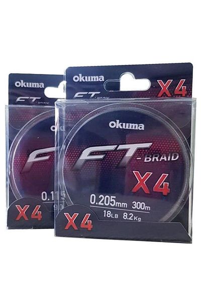 Okuma Ft-*4 Πλεκτό Σχοινί 300 Mt Γκρι Πλεκτό Σχοινί