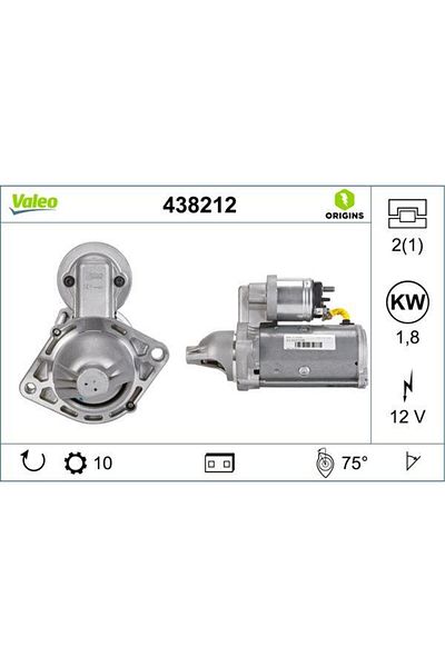VALEO Mars Motor 12V 10Dis 1.8Kw Opel Astra H-Combo C-Corsa C-D-Merıva A-Tıgra-Agıla 1.3 Cdtı