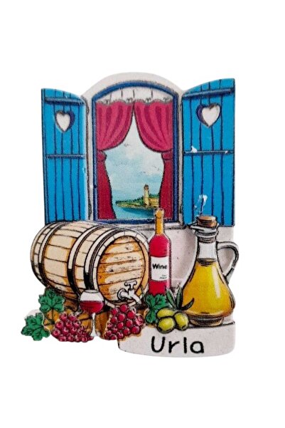 ella'nın çarşısı İzmir Urla Magnet Kabartma Figürlü Seramik 1 Adet