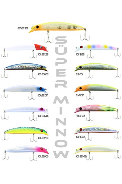 Fujin Süper Minnow 11.5cm 18gr Maket Balık Pearl Rainbow Glow Belly (RENK 202 )
