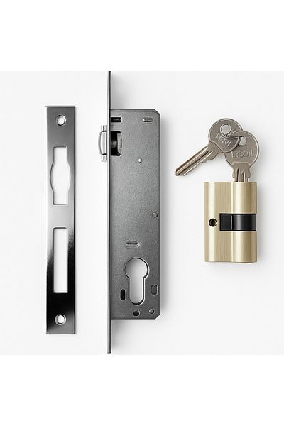 Tursan Cylinder Narrow Mortise Lock 25 mm