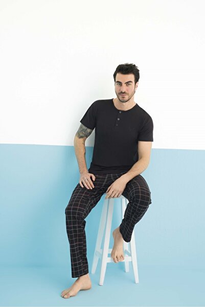 AYGEBU Σετ ανδρικής πιτζάμες με κοντό μανίκι AYDOĞAN