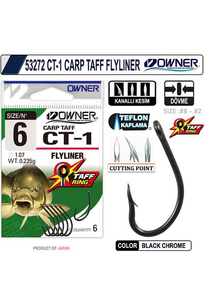 Owner 53272 Ct-1 Ψαριών Taff Flyliner Καρπός Βελόνα