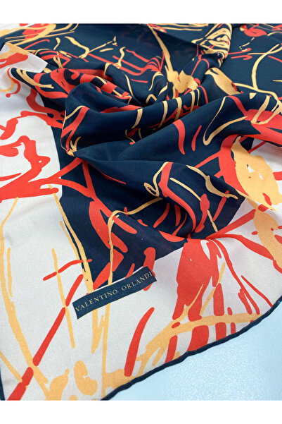 Valentino Orlandi Віскозний шарф - Лінійний квітковий візерунок - 51355-25