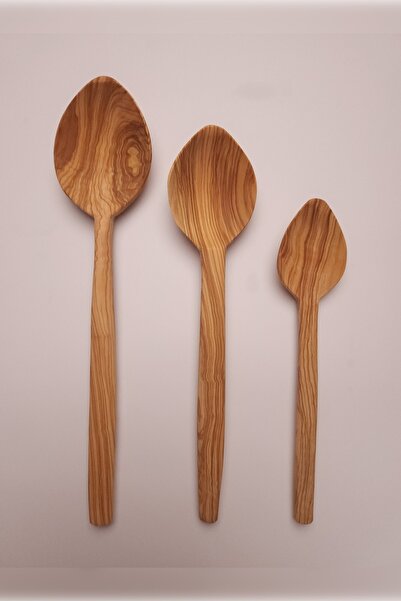 KıyıBucak 3 Piece Olive Wood Handmade Spoon Set