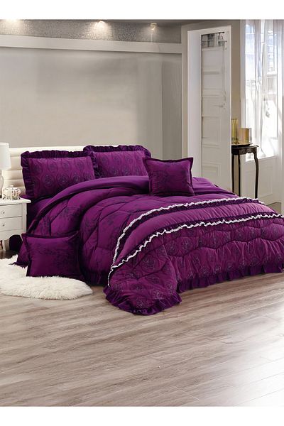 Moon Comforter Set 4 Piece Single Size Elegant Bedspread Lightweight Comforter