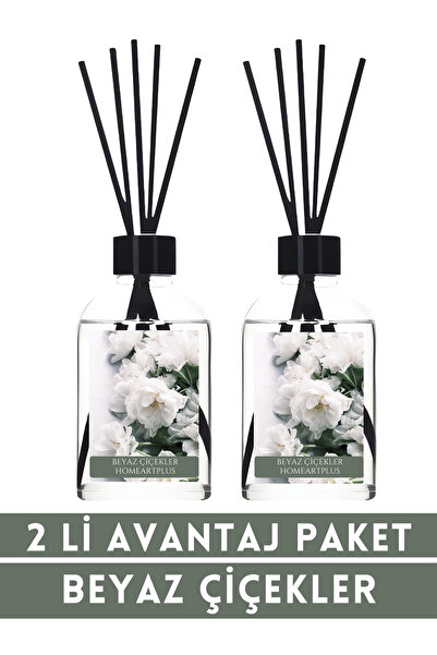 homeartplus 2li avantaj paket beyaz çiçekler oda kokusu bambu esansiyel uçucu...