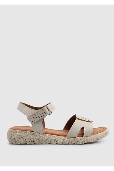 Eclipse Beige Women's Flat Sandals